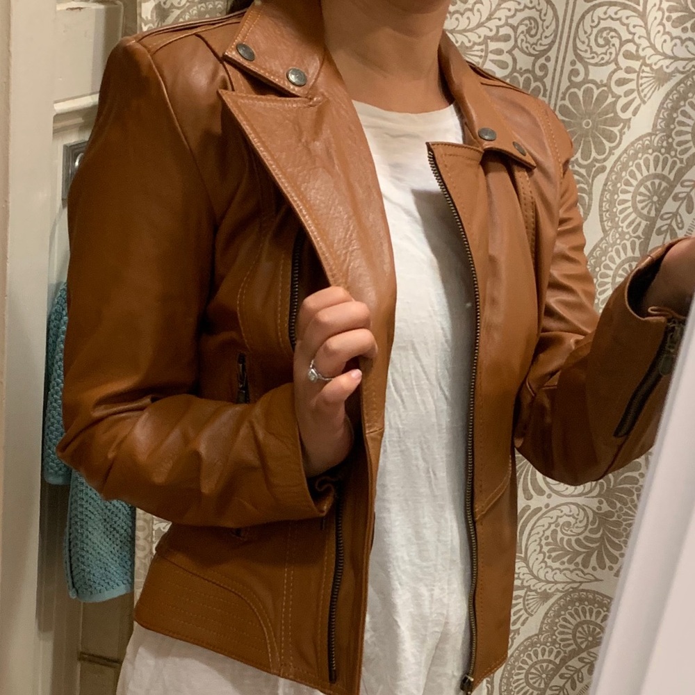 Tan Authentic Leather Jacket